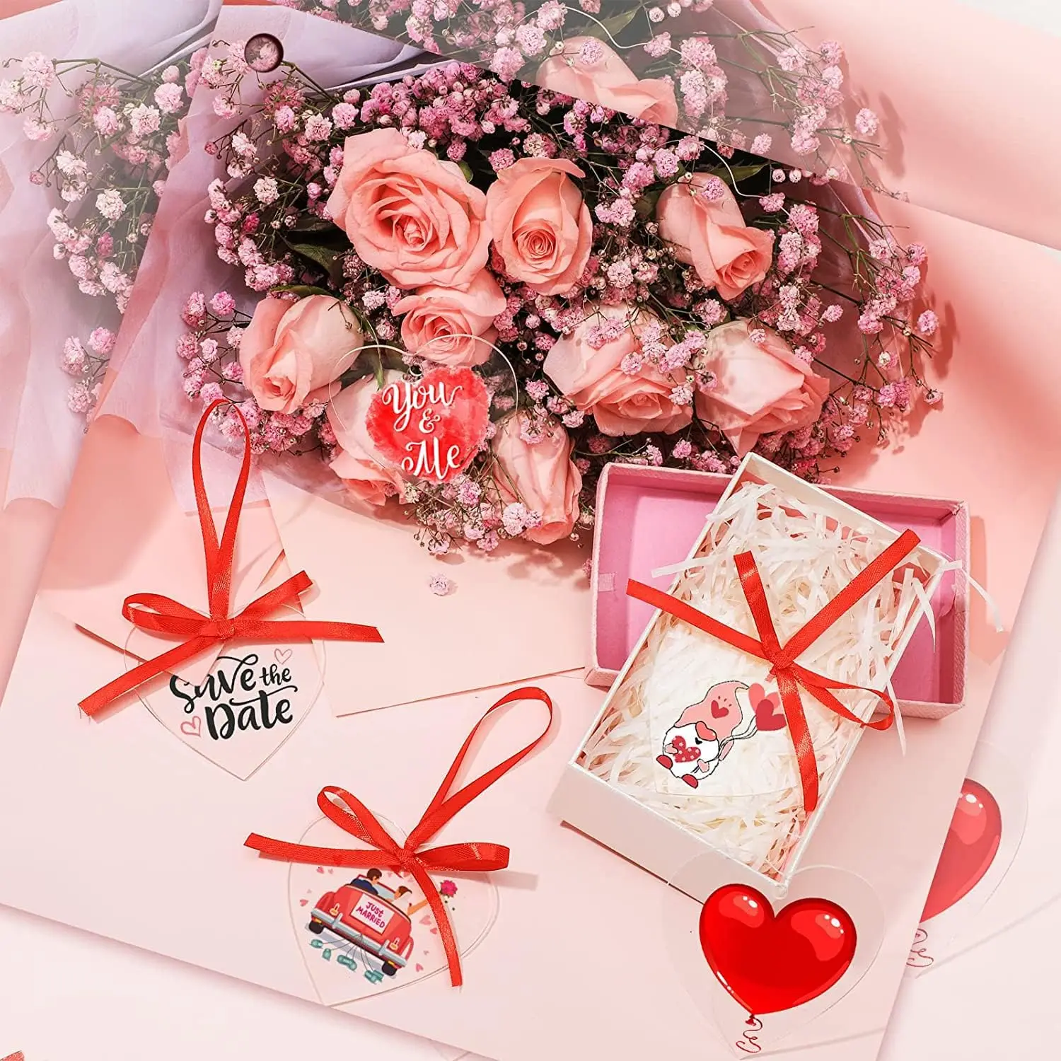 DIY GIFT Acrylic Keychain Blanks Heart Clear Acrylic key tag Blanks Shape Plain chain