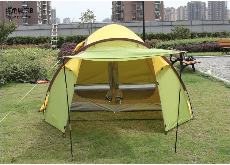 New Design One room one hall outdoor camping tourist mountaineering tent Double-decker multi-person tent with 5-6 people