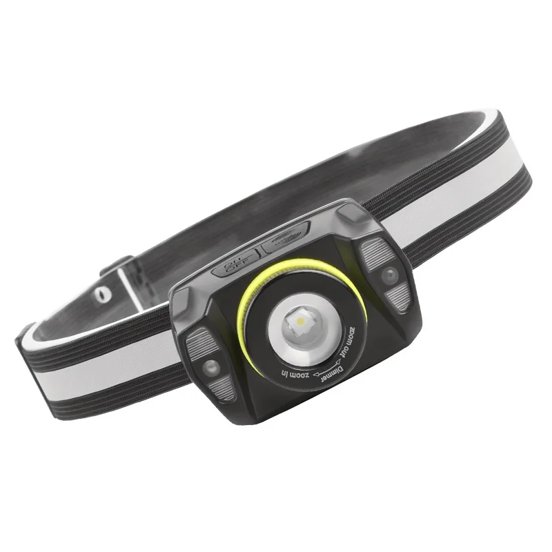 Sensor Headlamp 30W LED 800mAh Battery Digital Display White Red Light Zoomable Rechargeable Head Torch Lamp Inductive Headlight