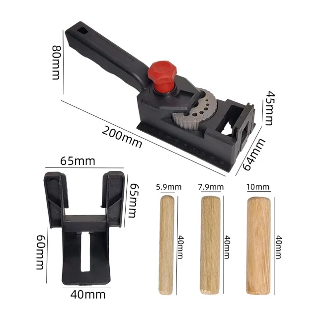 Portable Woodworking Hole Locator Woodworking Positioning Clamp 158-piece Kit for Precisely Positioned Plug Holes