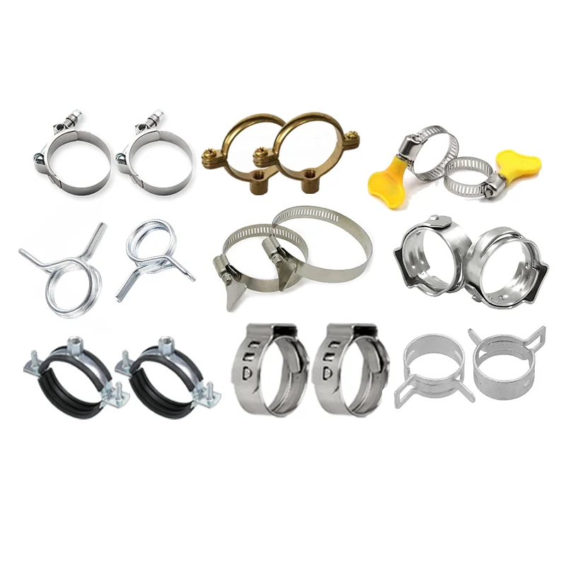 33-57mm 40-64mm 44-67mm 304, Stainless Steel Germany American Type Double Wire Hose Clamp Adjustable Pipe Clamp Hose Clamps/