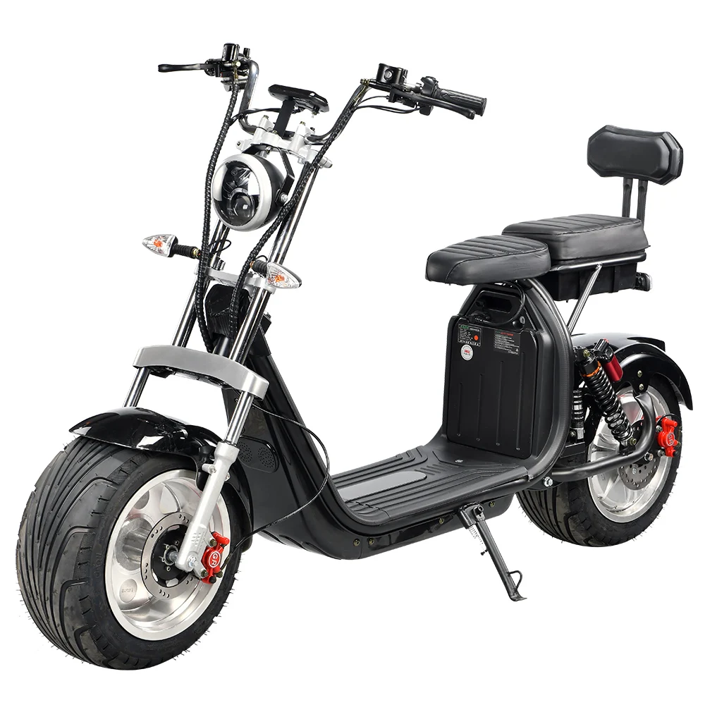 2023 best christmas gift 4000w 1500w 60v 12ah 20ah electric city coco scooter with double seat,mirrors and Big Round Headlight