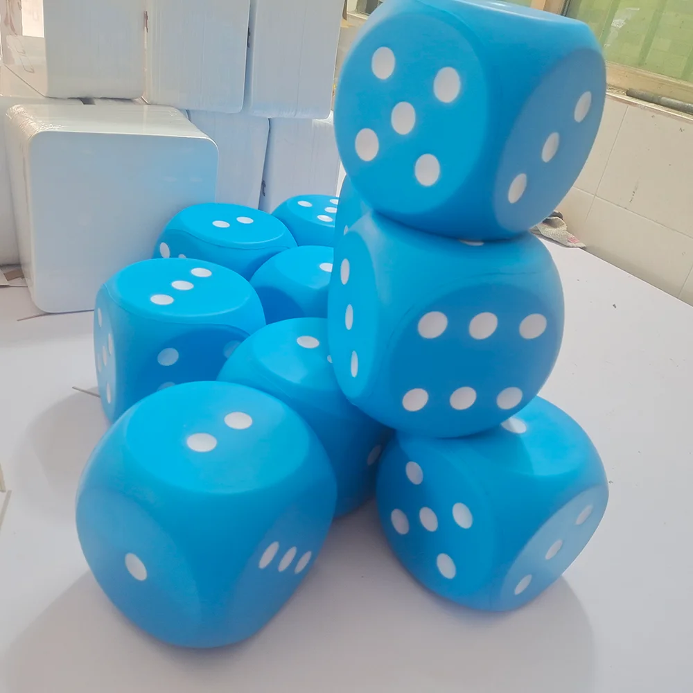 Custom Printed 6 Sided Pu Foam 15cm Large Dice Workout Accessories Fitness Cube Multifunction Dice for Games Exercise Dice
