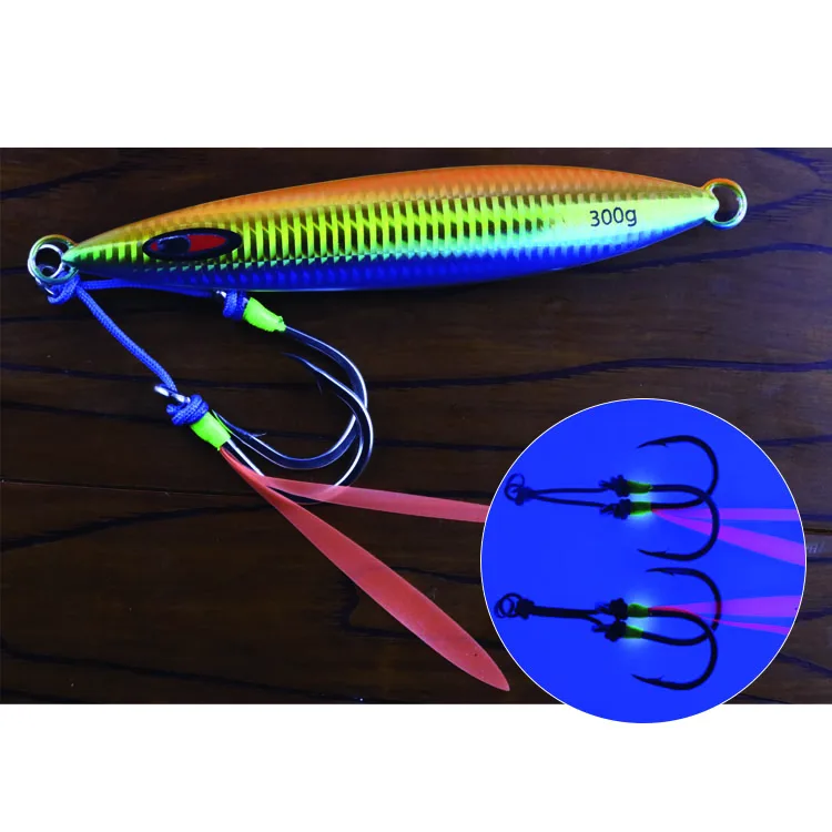 Fishing Past Twin Power Assist Hook Set 1/0 3/0  5/0 7/0 9/0 11/0 13/0 K.v. Cord Figure Solid Ring Heavy Duty Jigging Fish Hooks