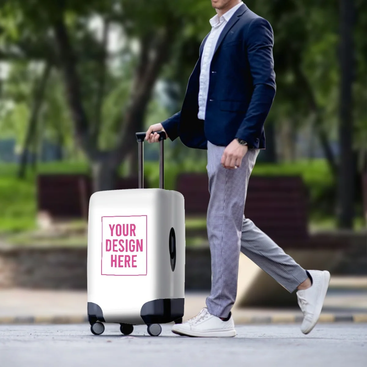 Print On Demand Ukraine Flag Sunflower Design Pattern Travel Luggage Protective Cover Suitcase Case Bag Cover Travel Accessory