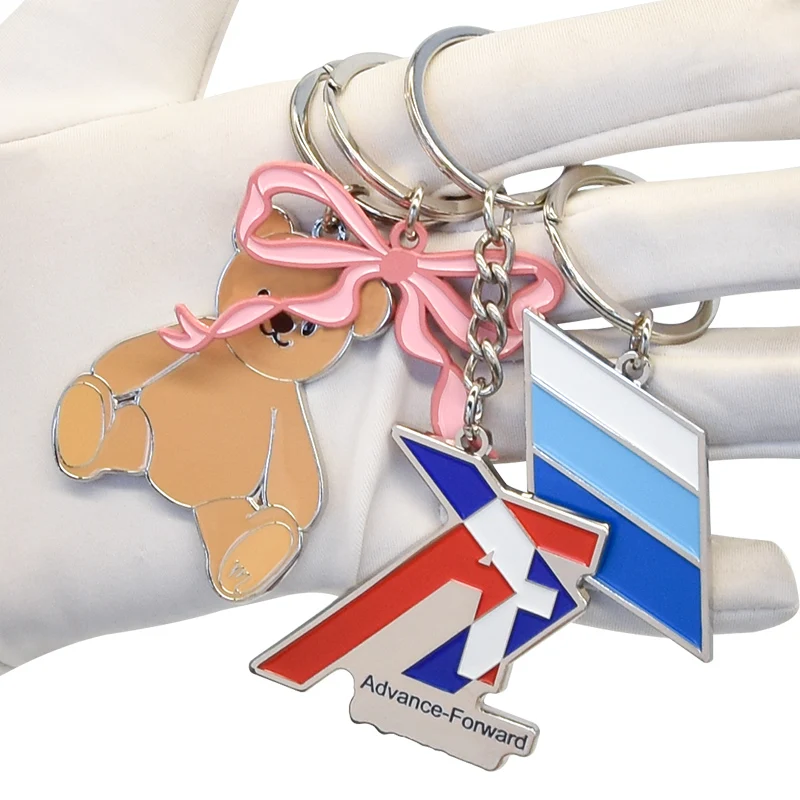 Wholesale Custom Logo Shaped Keychain High Quality Metal Keyring Zinc Alloy Keychain