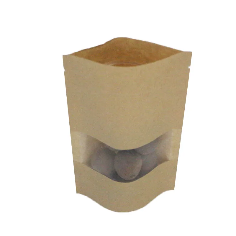 
10x15cm Cookie packaging paper bags with plastic window 