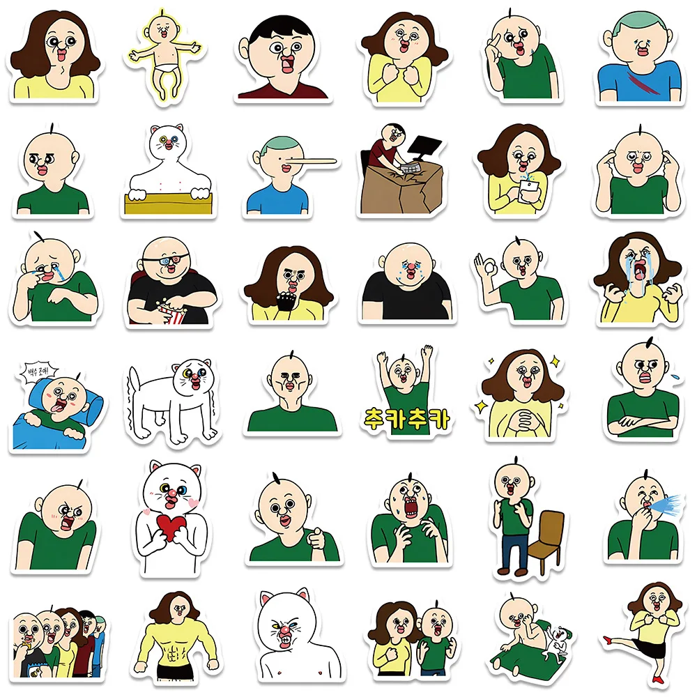 73PCS Korean Funny Anime Cartoon Graffiti Stickers, Portable Stickers For Laptops, Mobile Phones Computers