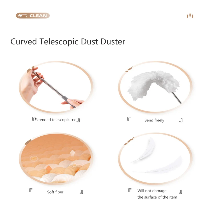 Electrostatic Anti-static Car Duster With Telescopic Handle