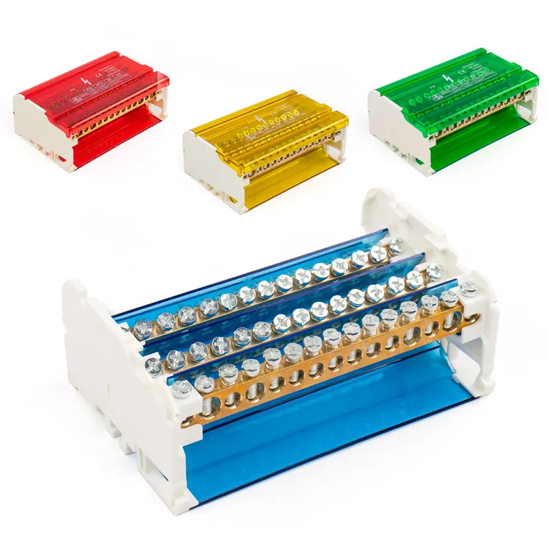 British guide rail terminal block modular junction box series 415 waterproof junction box 4 in 15 out 125A