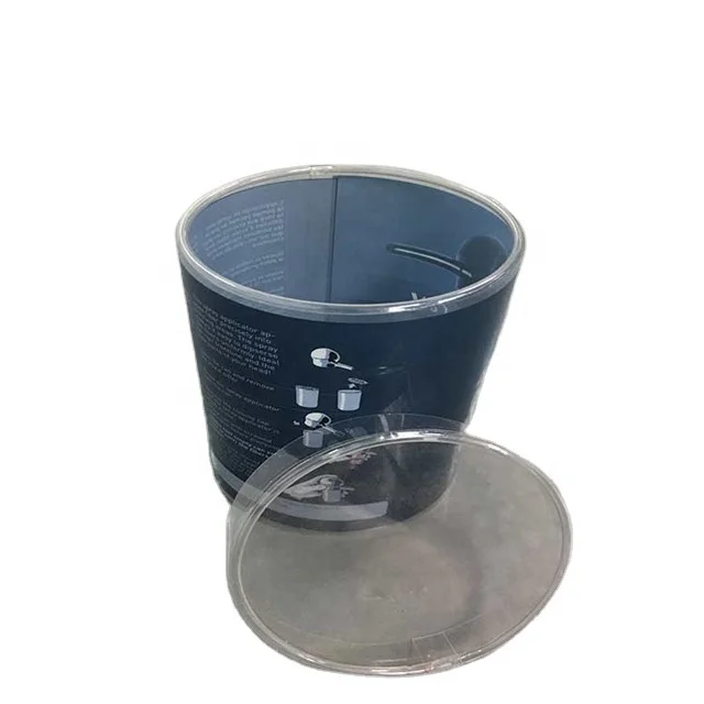 Recyclable Transparent PET PVC Plastic Cylinder Tube Box with Custom Logo for Consumer Electronic Products and Gifts Packaging