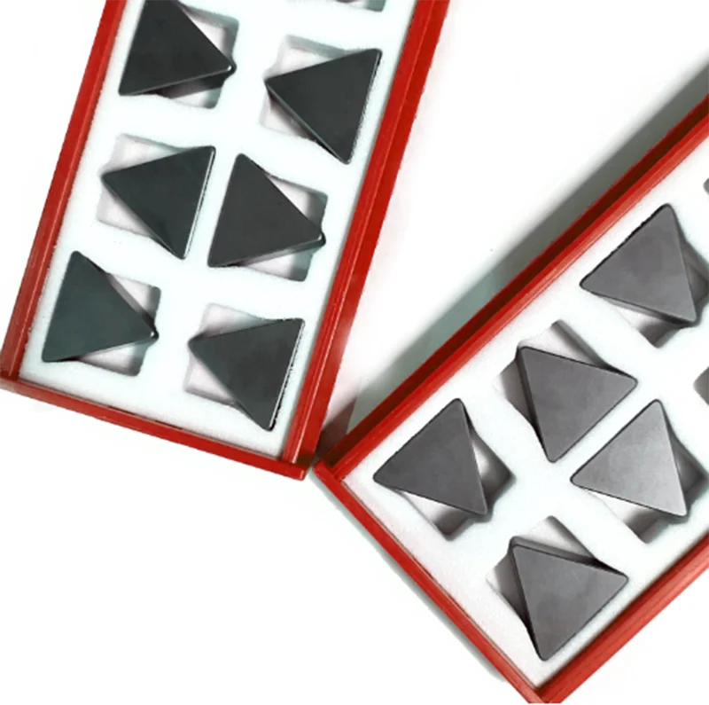 Solid TNGN and TNMN CBN Inserts for Turning and Machining Cast Iron, Hardened Steel, and Alloy Materials