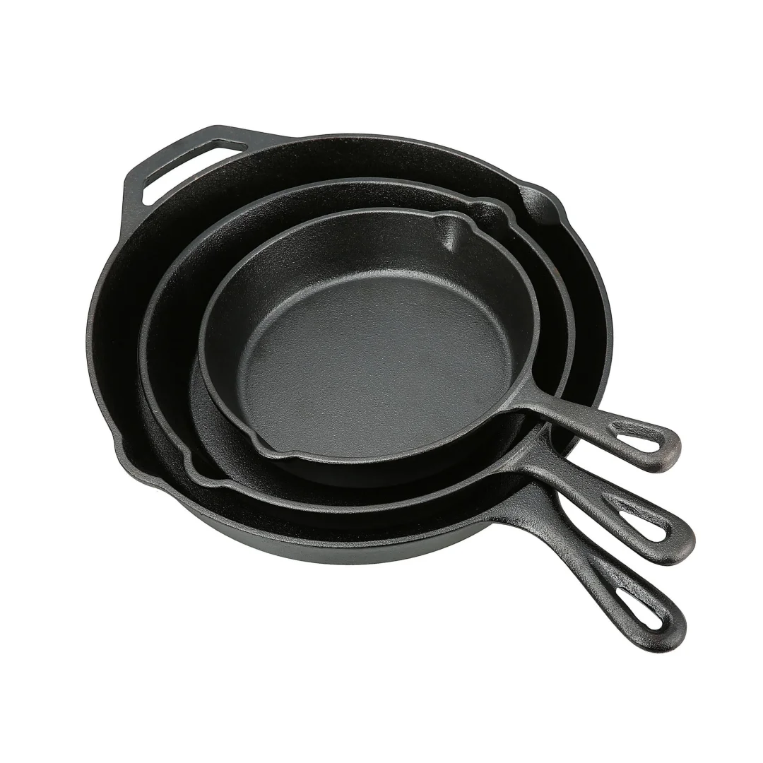 pre seasoned 8 10 12 inch cast iron frying skillet pan factory supplying