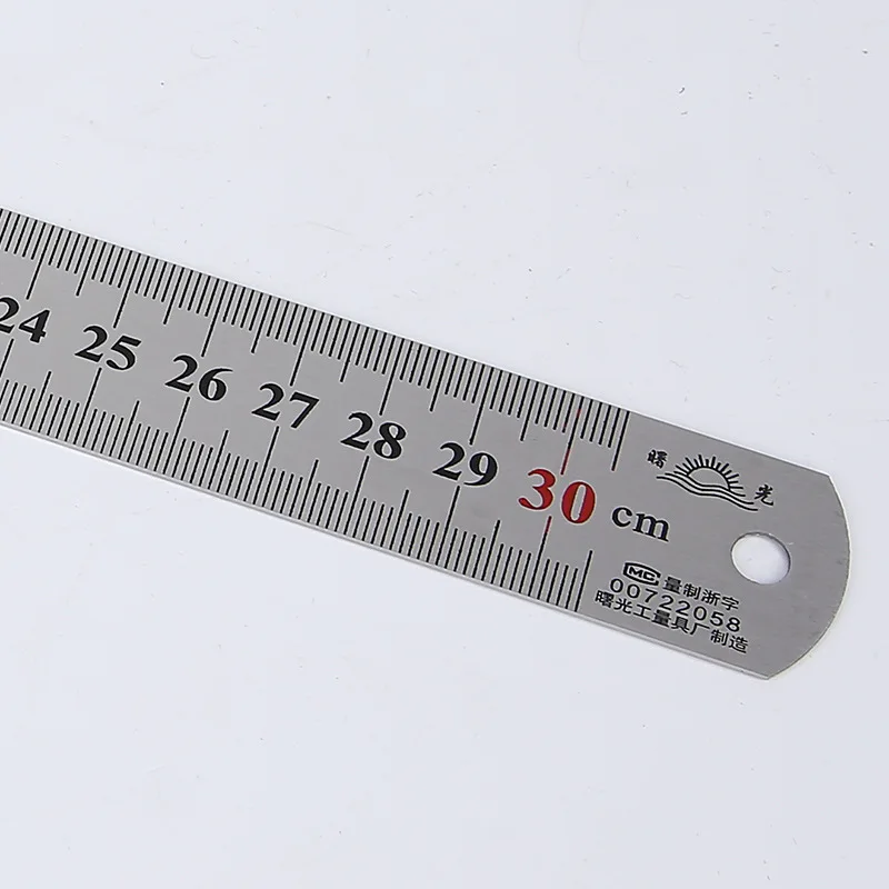 OEM Logo Stainless Steel Ruler, High Quality Metal Scale Ruler With Metric & Inch Scale