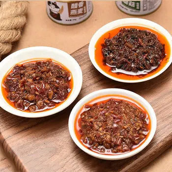 Guochen High Quality New Crop Super Hot Spicy Fresh Chili Sauce Mushroom Chili Pepper Sauce
