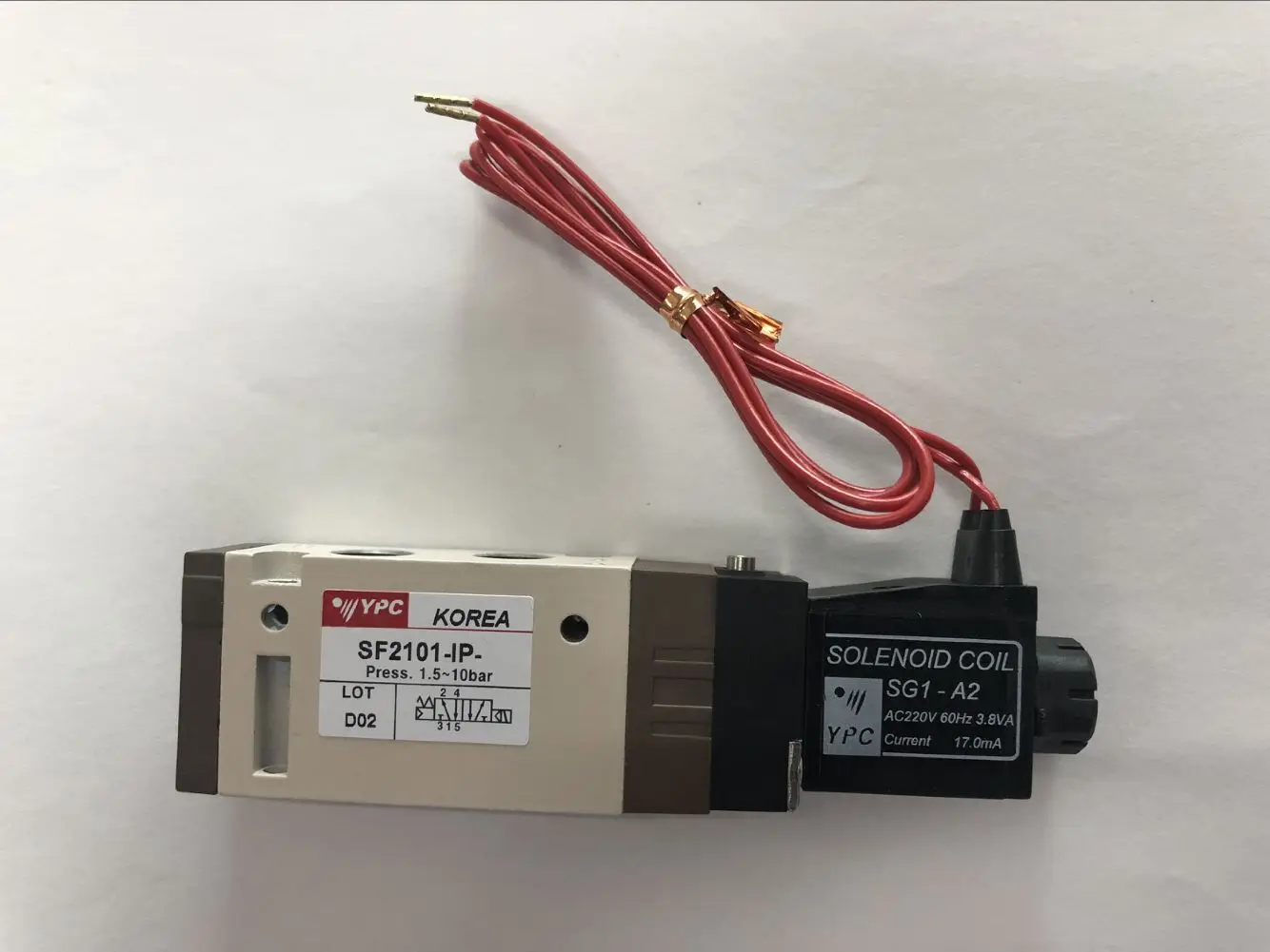 SF2101-IP-AC220V/DC24V 1/8 порт YPC 5 Way электромагнитный клапан