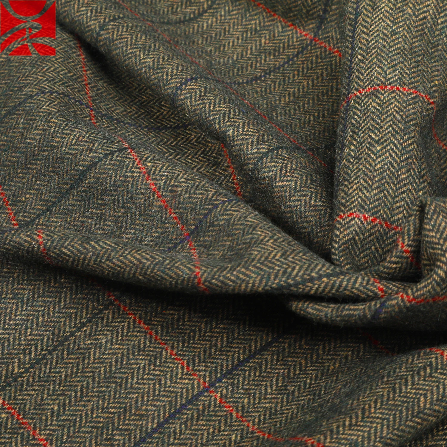 
Best selected tweed plaid twill herringbone woven woolen wool manufacturer yarn dyed fabric for overcoat suit blazer cloth 
