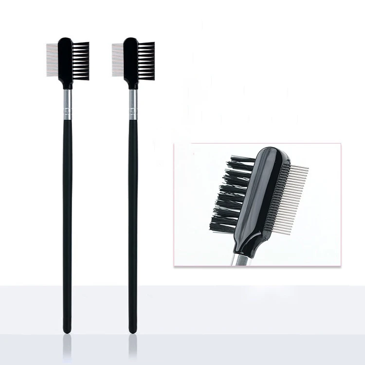 Portable Stainless Steel Needle Comb Eyebrow Makeup Brush Eyelash Brushes Single Makeup Brush Wholesale