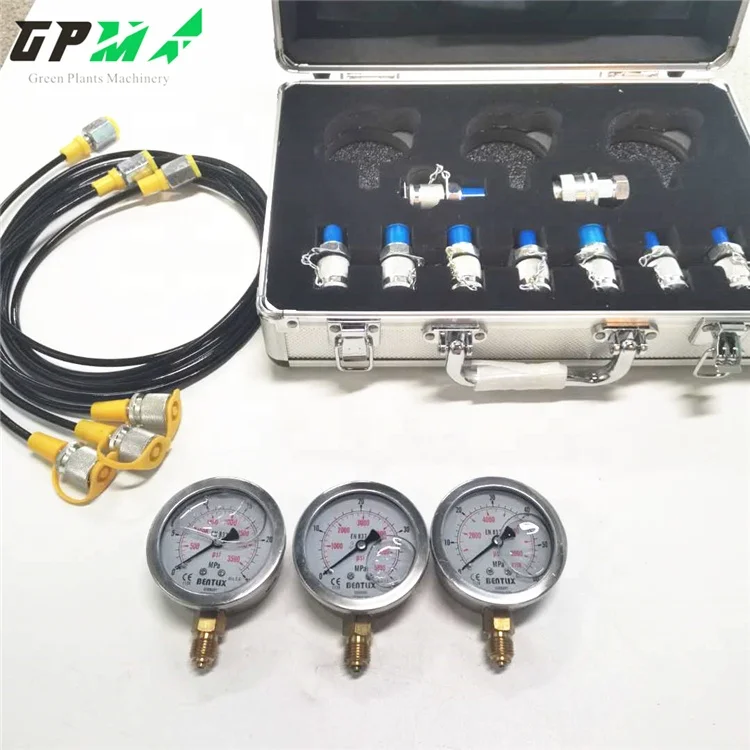 Made in Germany Excavator Hydraulic Pressure Test Kit Pressure Gauge Test Hose Test Tool Kit