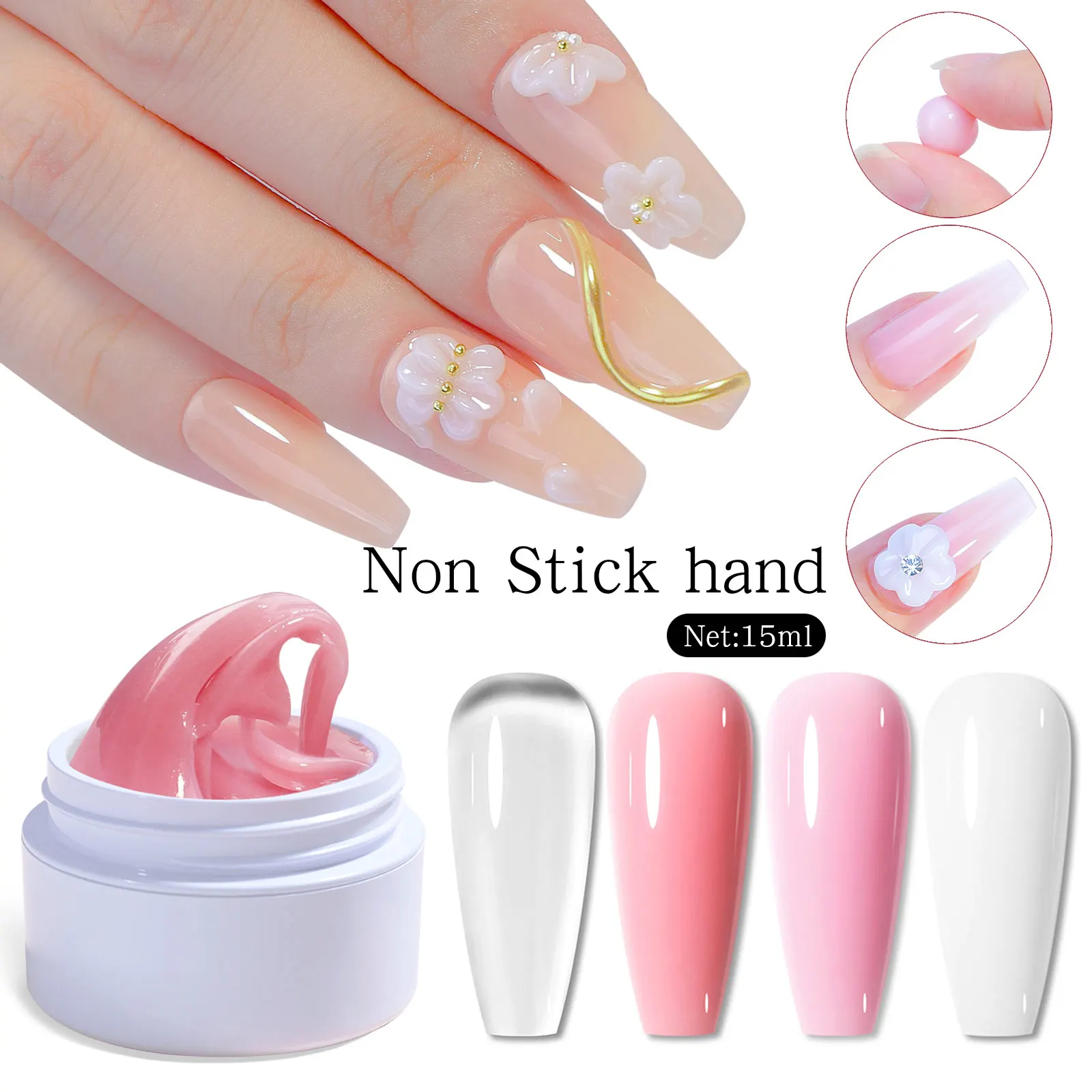 New Multifunctional Solid Nail Extension Light Therapy Gel DIY Sculpting Carving 3D Led 15 ml