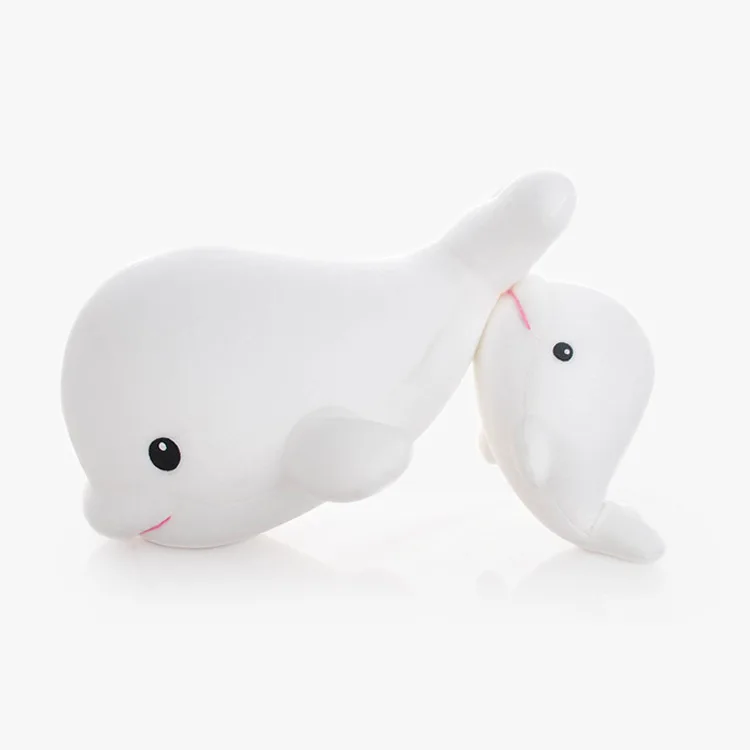 Stuffed animal plush figure toy beluga whale sea animal custom plush toy baby collectible mascot lifelike simulation peluche