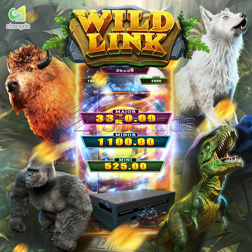 Forest Volcano Background Skill Game Metal Cabinet Brand New Feature Wild Link 4 Skill Game Machine Skills Game Board