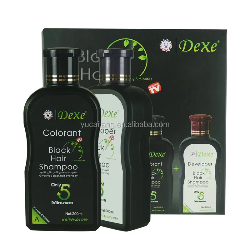 Dexe Private Label высококачественный натуральный краситель для волос шампунь белых покрывающий темно-коричневый цвет в саше