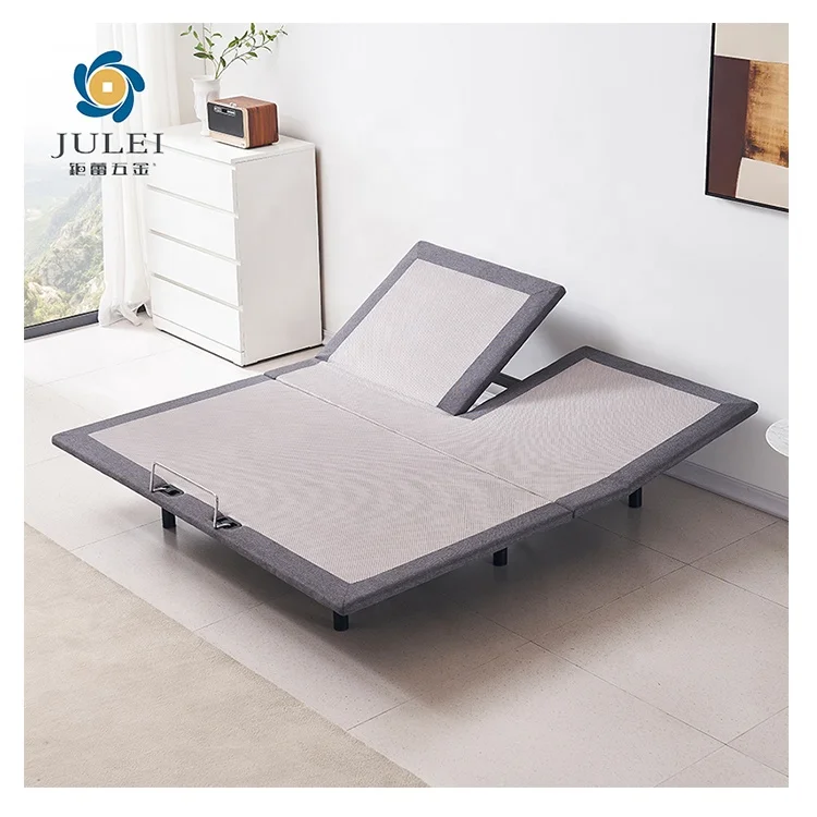 Customized Color Simple Modern Style Individual Adjustable Function Electric Split Adjustable King Bed Frame Base