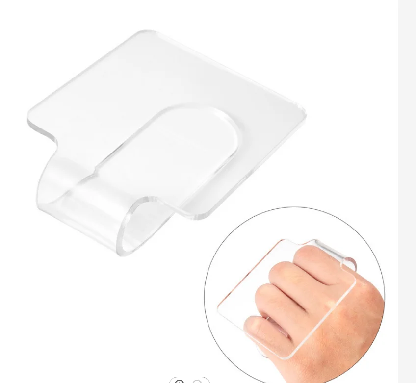 Clear portable in hand transparent nail polish gel mixing dish acrylic nail palette