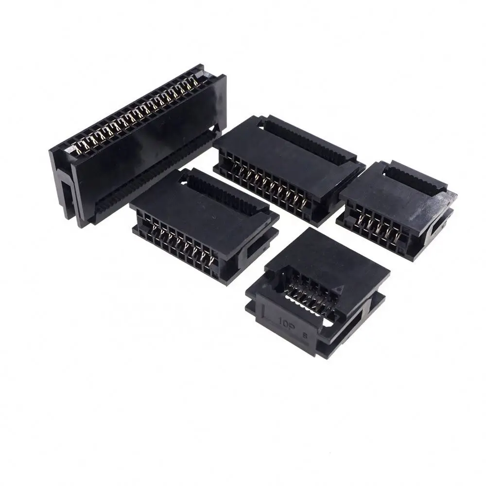 Lul2651 28AWG IDC слот 2 54 мм Золотые Пальцы HIF5 серии карты края типа ленточный Кабельный разъем 10 14 16 20 26 30 34 40 50 60 64 Pin
