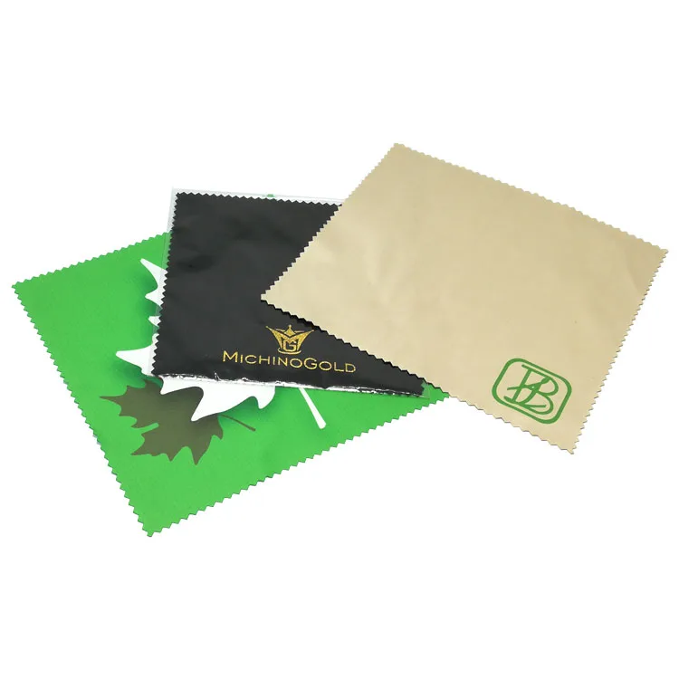 Bulk Custom Printed Logo White Microfibre Micro Fibre Microfiber Suede Glasses Camera Optical Eyeglass Lens Cleaning Cloth