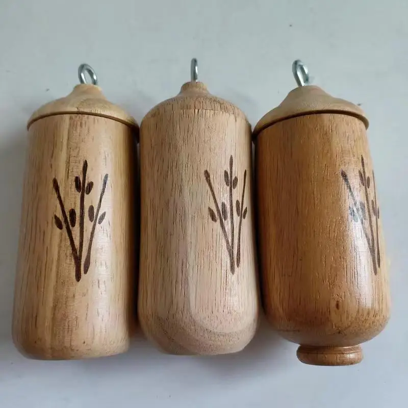 Hummingbird House for Outside Hanging Wood Bird Nest with Metal Hook Perch Natural Wood Material Garden Decoration