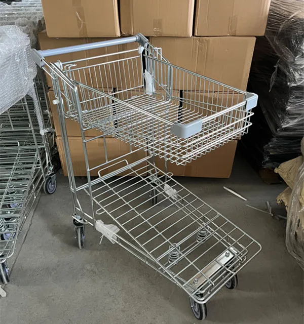 Flat Trolley Folded Cart Foldable Hand Platform Cart Movable Trolley Industrial Trolley Push Cart