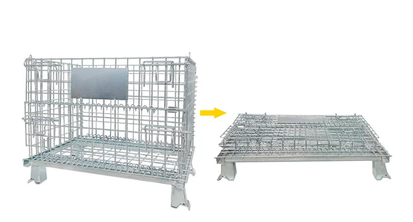 Heavy Duty Steel High capacity warehouse Mesh box wire cage metal bin storage container