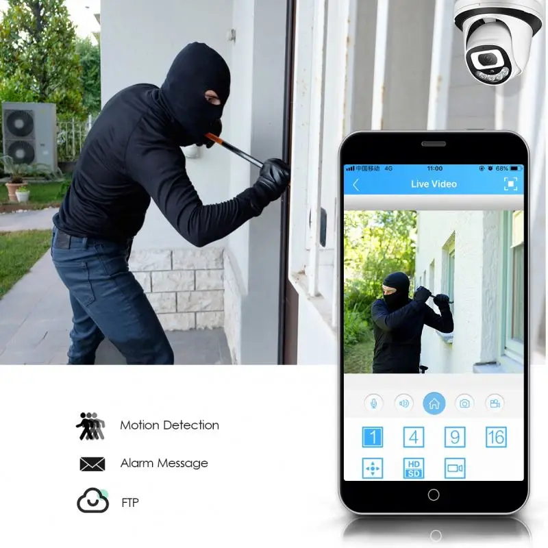 4Mp Dome Ipc Ir Speed Ip Camera 5Mp 360 Cctv Small 8 Mp Camra Indoor Poe Alexa Mini 4K Wifi Cameras Hemispheres System