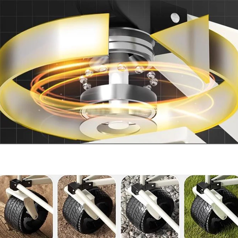 Entai OEM Camping Trolley Foldable Outdoor Utility Beach Wagon Folding Carts Wagon Stroller With Four-wheel