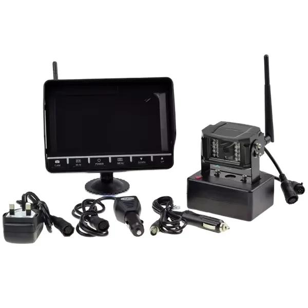 Wireless Rechargeable Camera System with Battery Magnetic Mount for Truck Trailer Trailer Agricultural Vehicle Crane Forklift