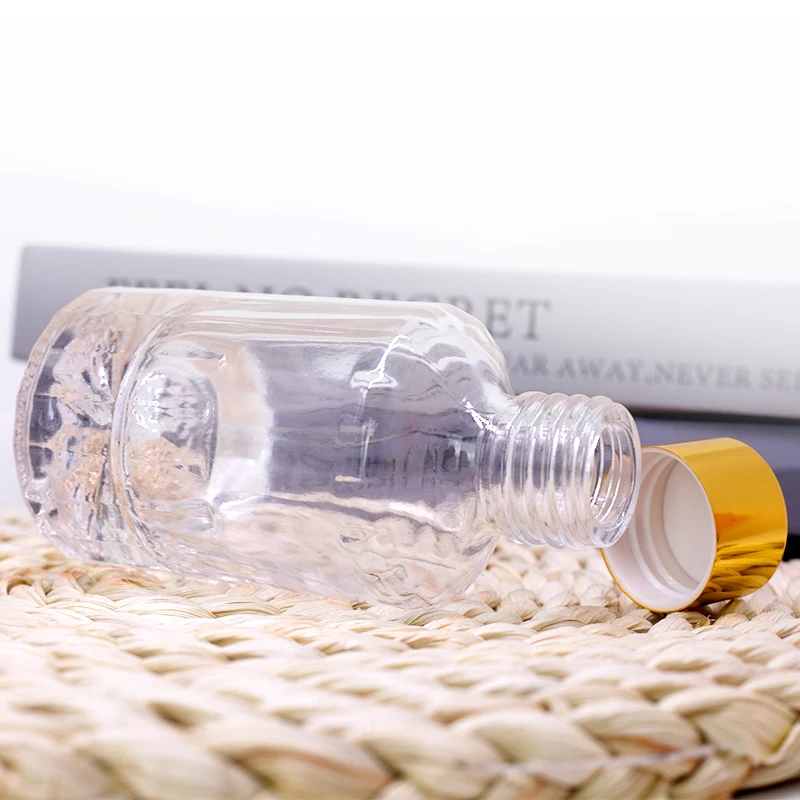 Wholesale 100ml 200ml glass wine bottle vodka fruit wine iceberg bottom design with plastic bottle cap