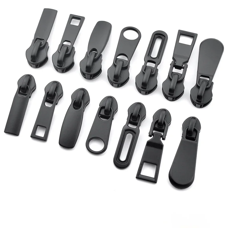 Factory Wholesale Non Lock Nylon Zipper Slider Black Zipper Puller #3 #5 #8