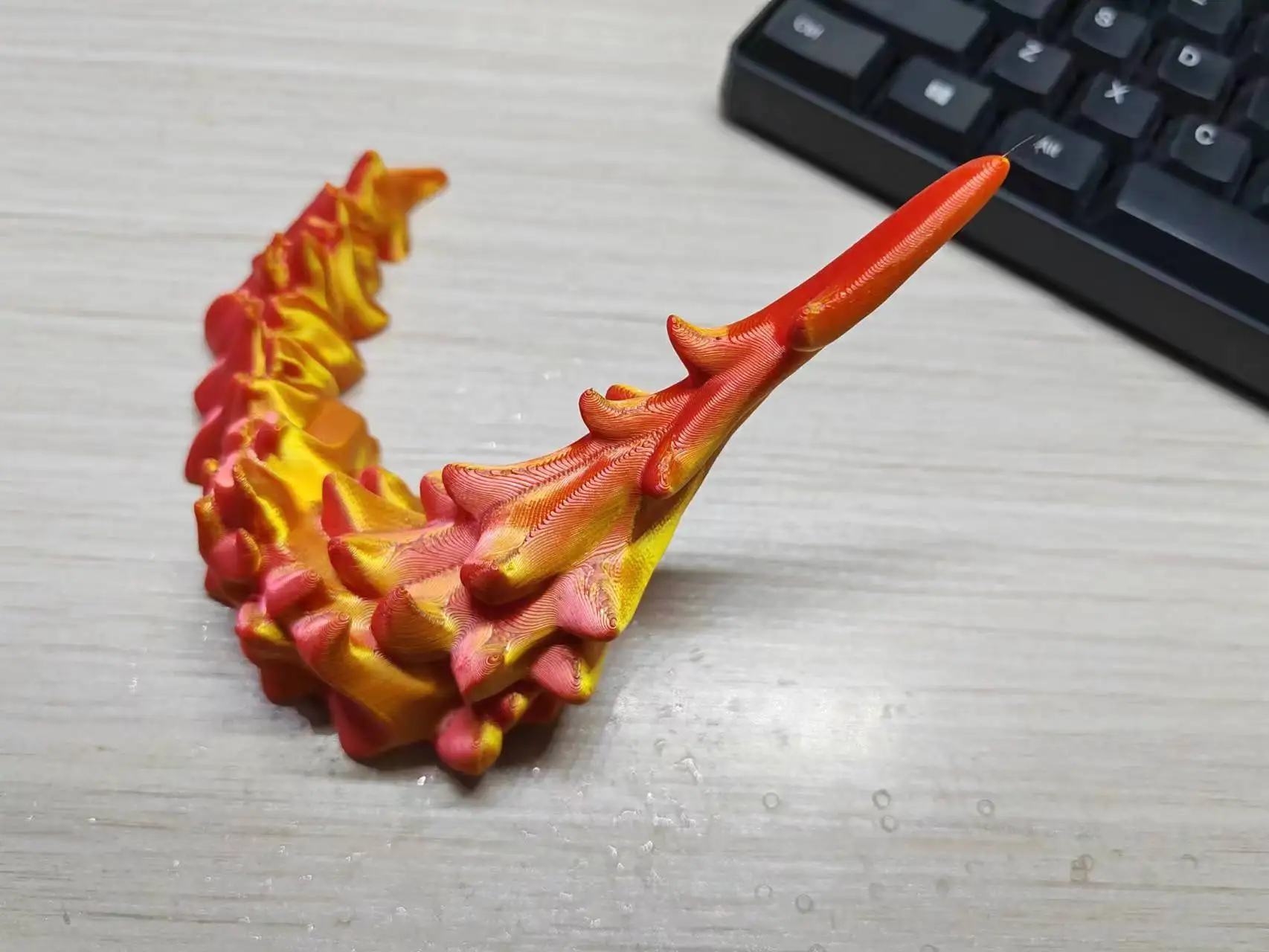 3D Печатный Дракон Flexi огнедышащая змея все в одном подвижная игрушка домашний офис декор настольные игрушки