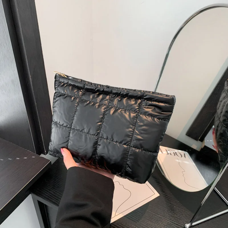 Makeup Bag Travel Cosmetic Bag Puffy Make Up Bags for Women Organizer Case Puffer Pouch for Purse Storage