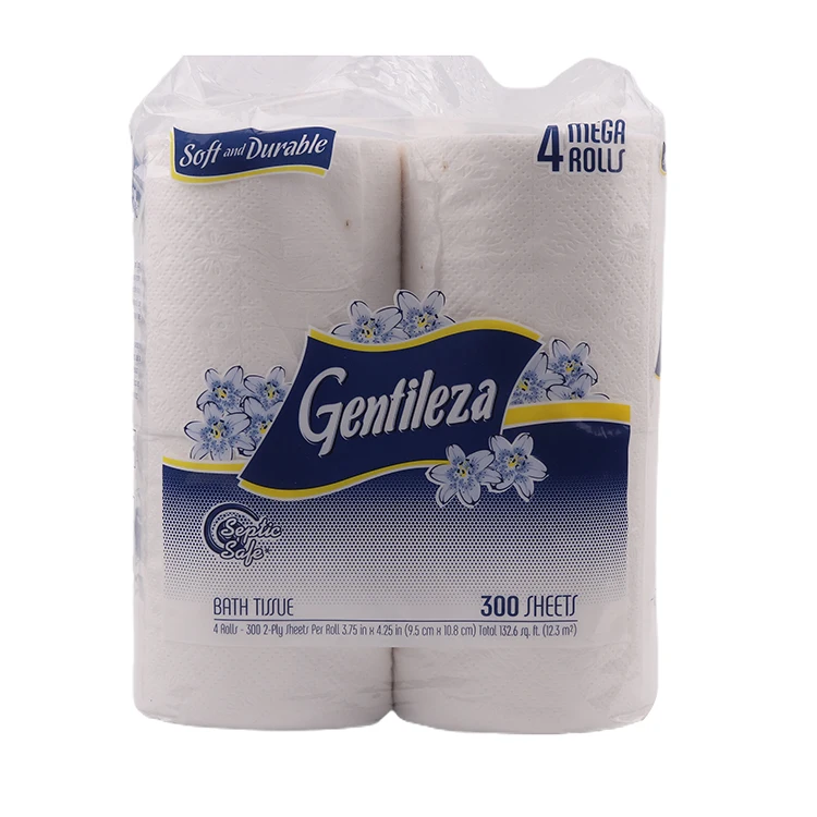 3-ply Bathroom Toilet Paper Tissue Roll Hot Sale Wholesale Eco Friendly Original Wood Pulp China Facial Tissue Customized Logo