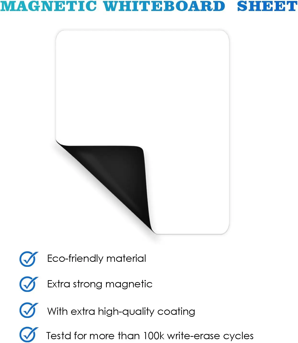 Custom Magnetic Dry Erase Board for Fridge Magnetic Whiteboard Reusable Refrigerator Flexible Sheet for Home with Markers Eraser