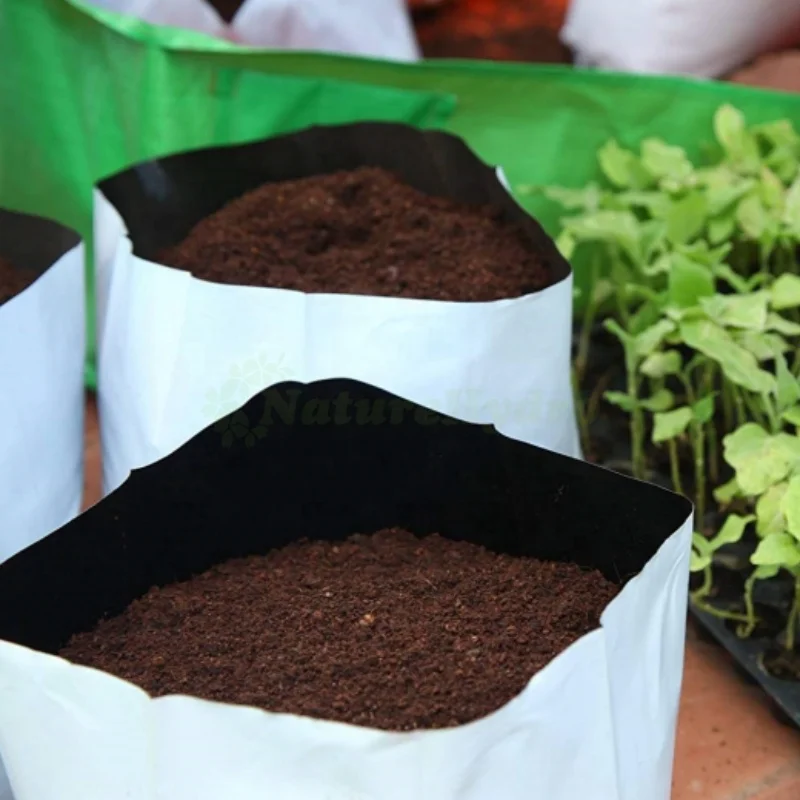 UV stabilized PE bags plastic grow bag for hydroponics plantation