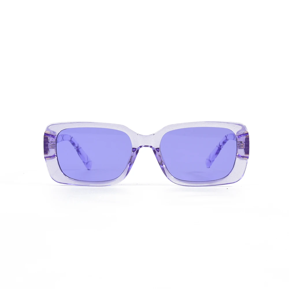 TOP Custom Wholesale Sunglasses For Women Hot Sale Vintage Jelly Plastic Rectangle Frame Sunglasses