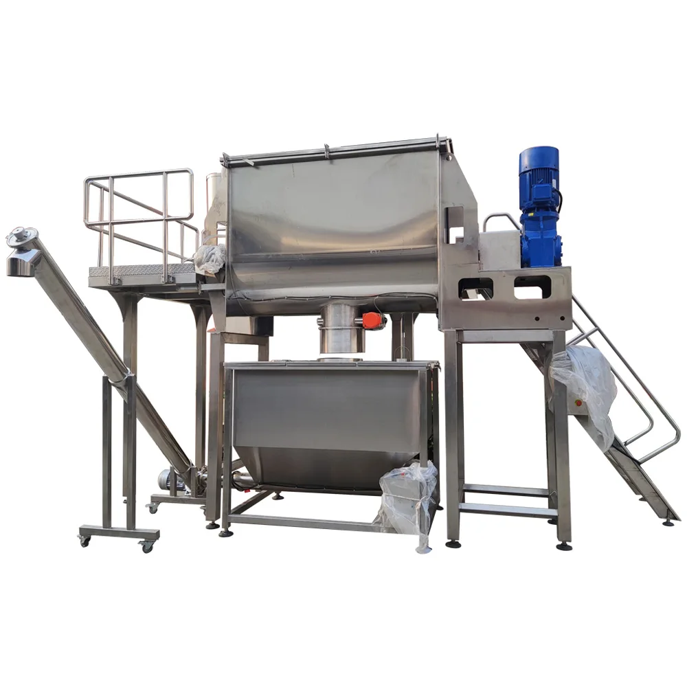 Heavy Duty Design Horizontal Industrial Mixer And Blender For Solids And Powders