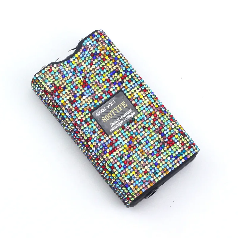 FF988 Women Self-defense Stun Gun USB Rechargeable Outdoor Portable Flashlight Powerful Diamond Stun Gun