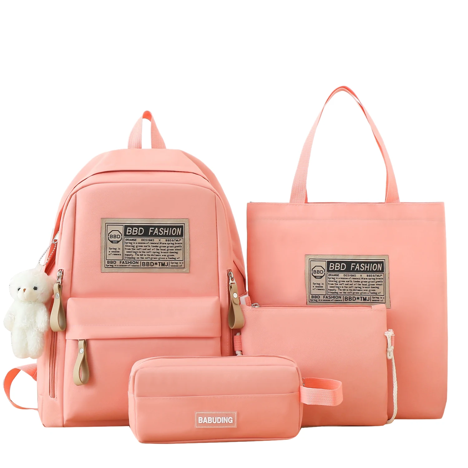 Korean Girls Senior High School 4pcs/set Schoolbag Junior High School Backpack Four Pcs Per Set Campus Primary Schoolbag - Buy P