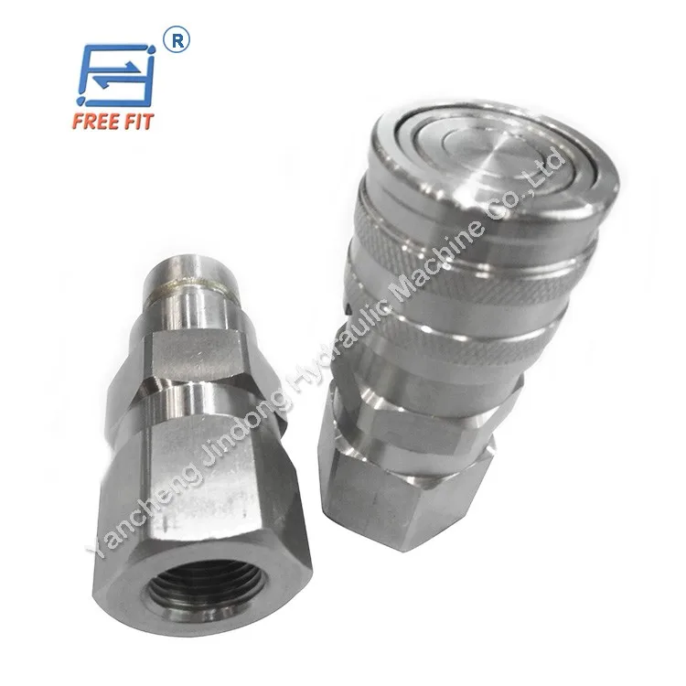 Free Fit Brand Flat face hydraulic quick  release couplers