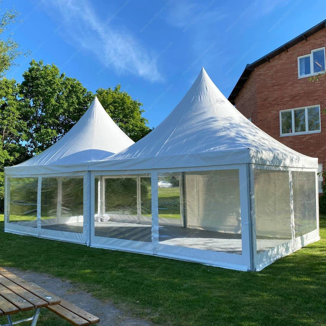 Outdoor Polygon Gazebo Pagoda Tent Customized Glass Tent Luxury Party Tents For Events